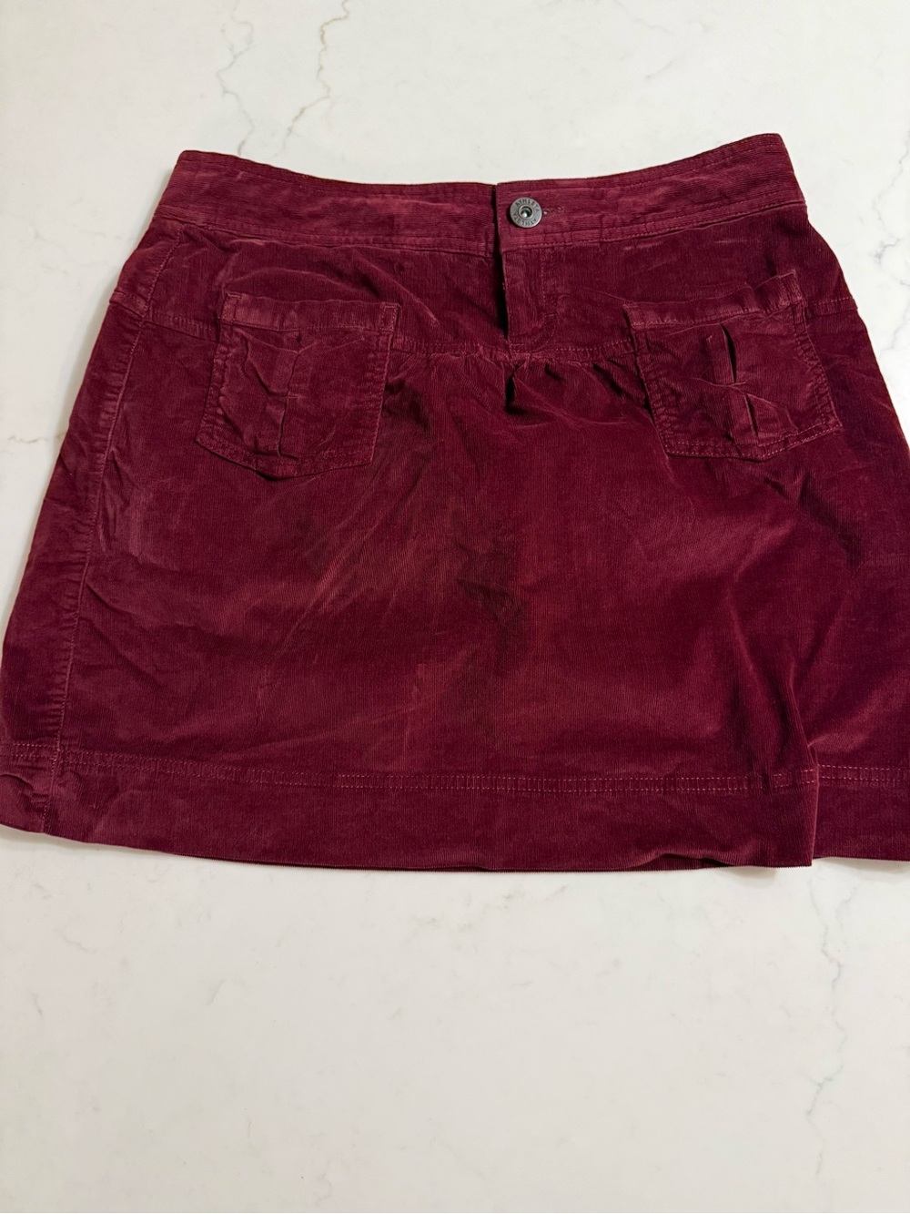 Athleta Corduroy Mini Skirt in Wine Red